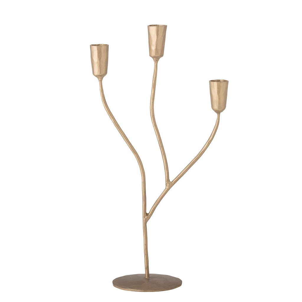 Bloomingville Lorine Candle Holder, Gold, Metal - Lund und Larsen