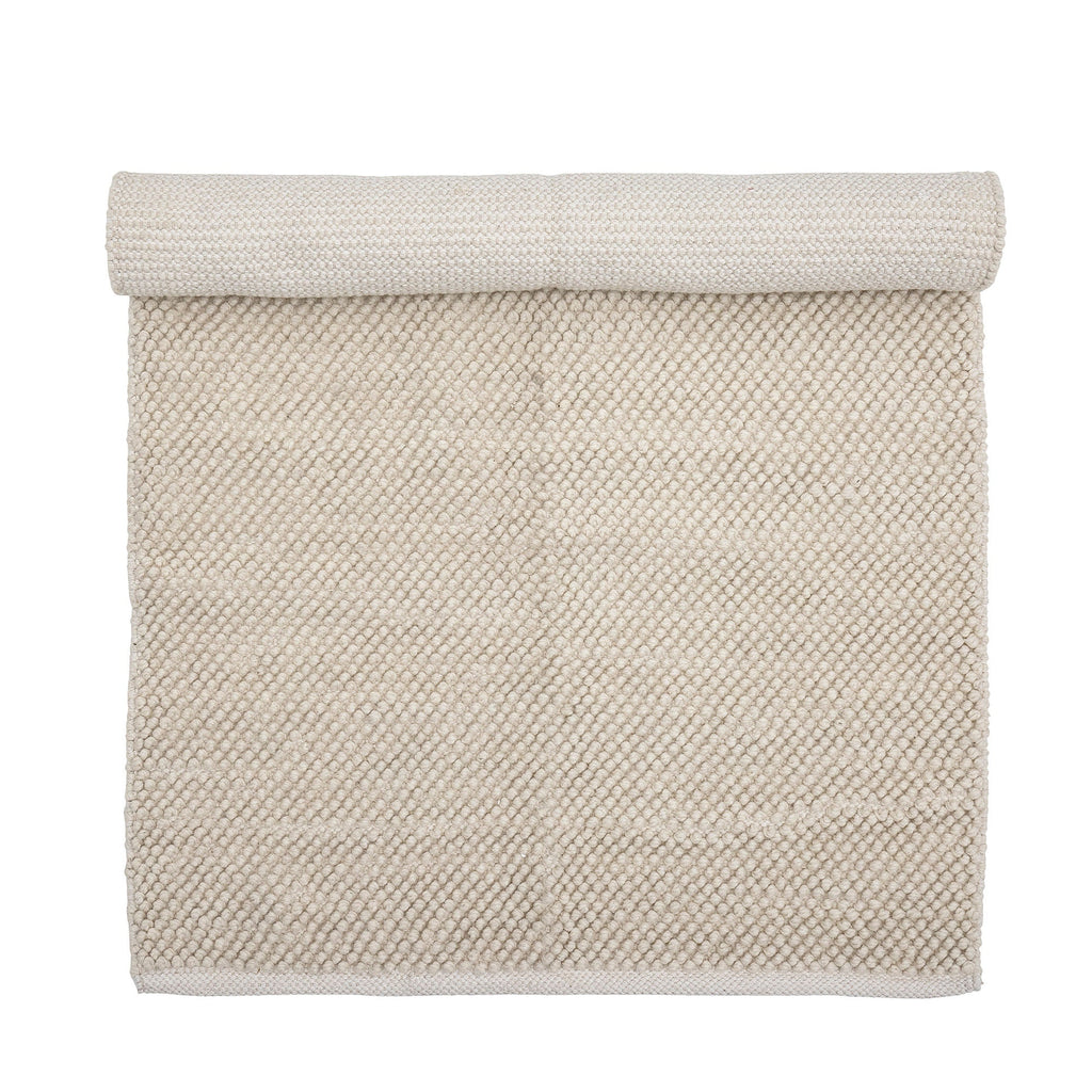 Bloomingville Madeleine Rug, White, Wool - Lund und Larsen