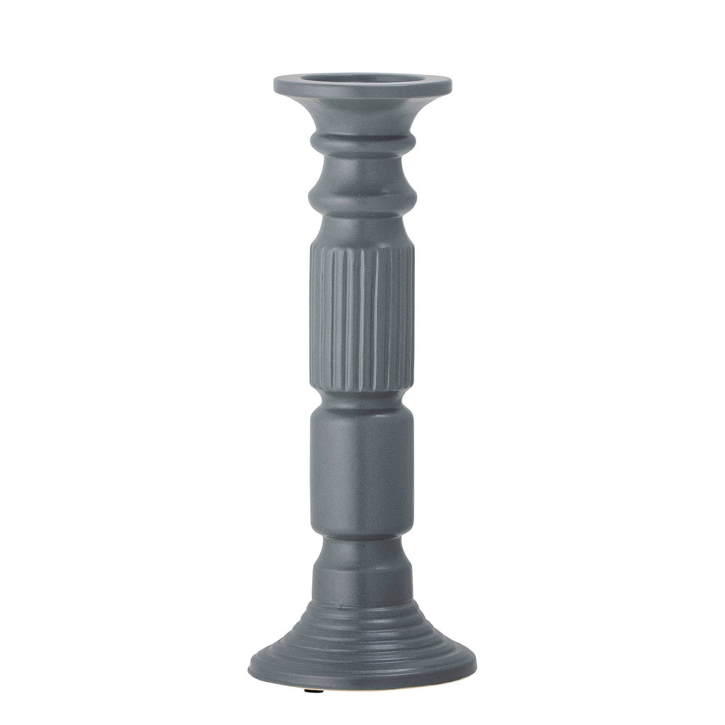 Bloomingville Millas Candlestick, Grey, Ceramic - Lund und Larsen