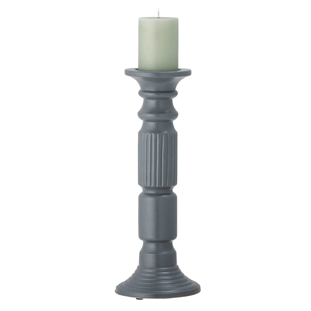 Bloomingville Millas Candlestick, Grey, Ceramic - Lund und Larsen